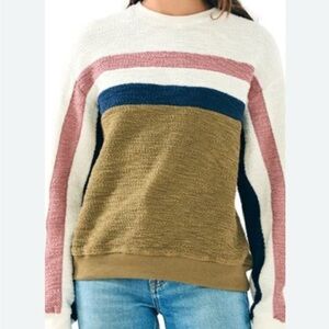 Faherty Vista Stripe Pullover Size Large